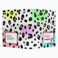 Coupon Organizer - Airbrush Neon Leopard Print