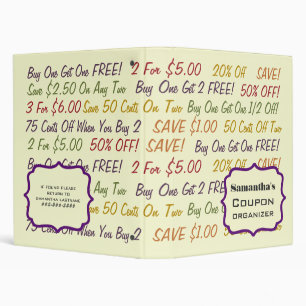 Coupon Organizer Binder - Personalized