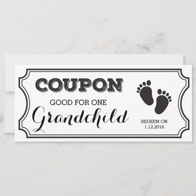 Coupon pour un petit-enfant Faire-part bébé (Devant)