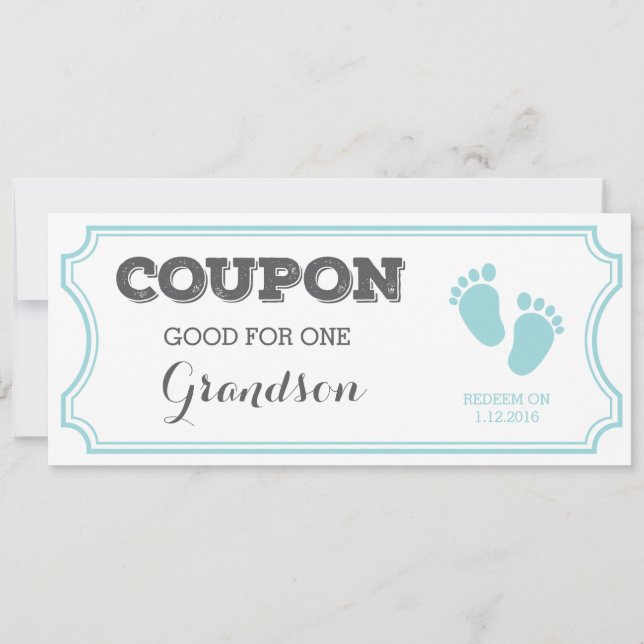 Coupon pour un petit-fils Faire-part bébé (Devant)
