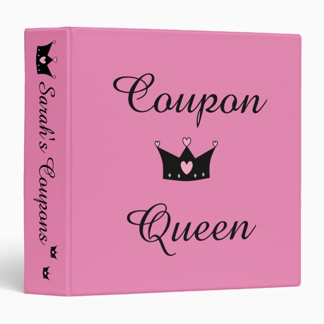 Coupon Queen 3-Ring Binder (Front/Spine)