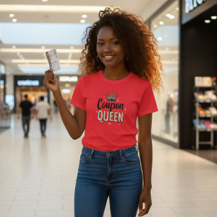 Coupon Queen - Royal Bargain Hunter Crown T-Shirt