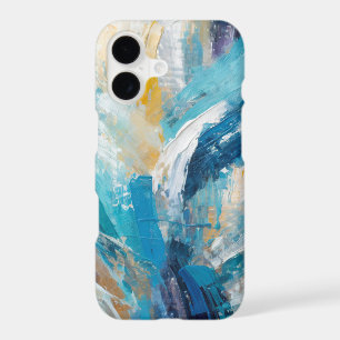 Coups de pinceau bleus abstraits Art moderne