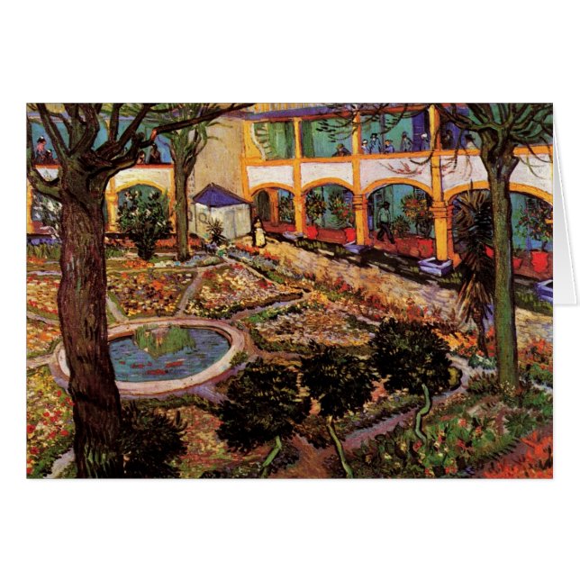 Cour de l'hôpital d'Arles par Vincent van Gogh (Devant horizontal)