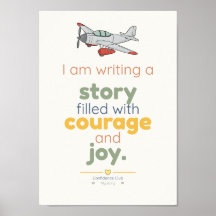 Courage and joy | Kids Affirmation Poster