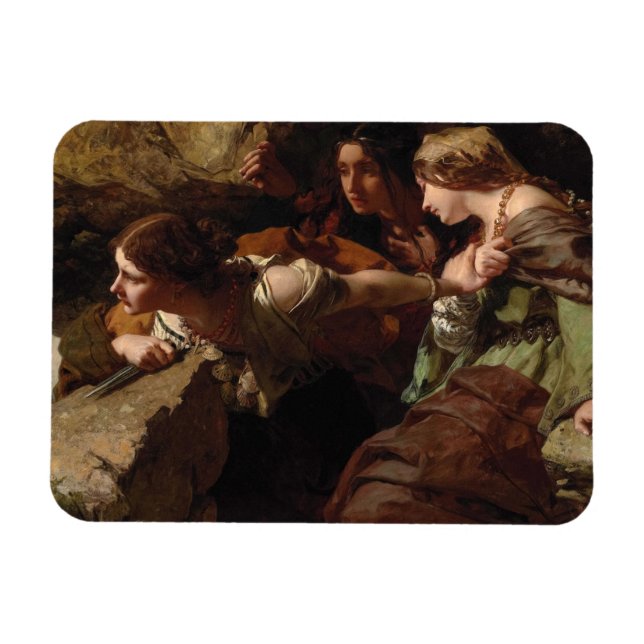 Courage, Anxiety and Despair, Watching the Battle Magnet (Horizontal)