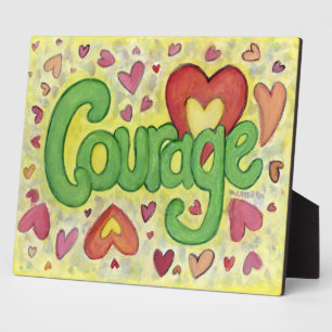 Courage Coeur Inspiration Word Art Imprimer Plaque