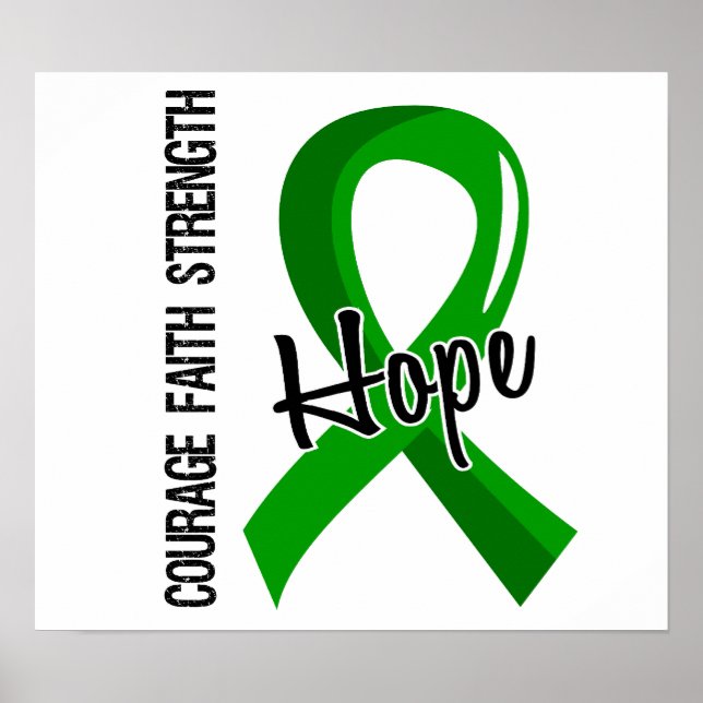 Courage Faith Hope 5 Mental Health Poster (Front)
