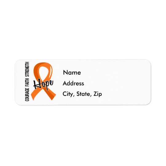 Courage Faith Hope 5 MS Return Address Label
