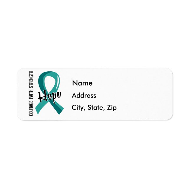 Courage Faith Hope 5 Ovarian Cancer (Front)