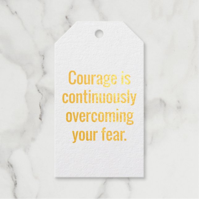 Courage Foil Gift Tag (Front)