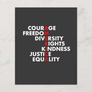 Courage Freedom Diversity Rights Kindness Flyer