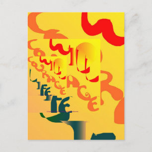 Courage Graffiti Postcard