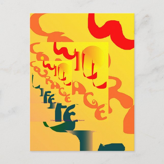 Courage Graffiti Postcard (Front)