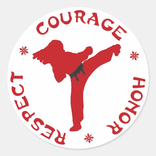 Courage Honneur Respect Stickers Lady (Devant)