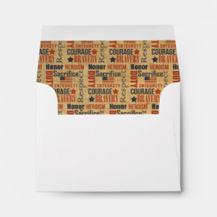 Courage, Honour, Duty Army Boot Camp Soldier Envelope