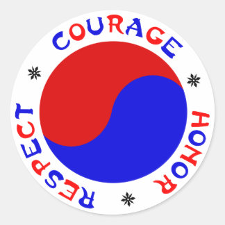 Courage Honour Respect Stickers for Martial Arts