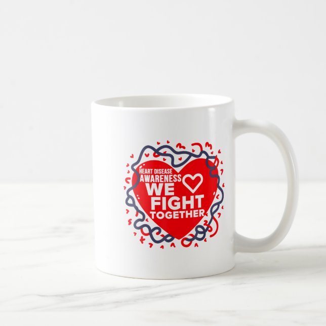 Courage In Unity _ Heart Disease Awareness  Coffee Mug (Right)
