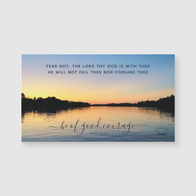 Courage Inspiring Sunset Photography Magnet (Front)