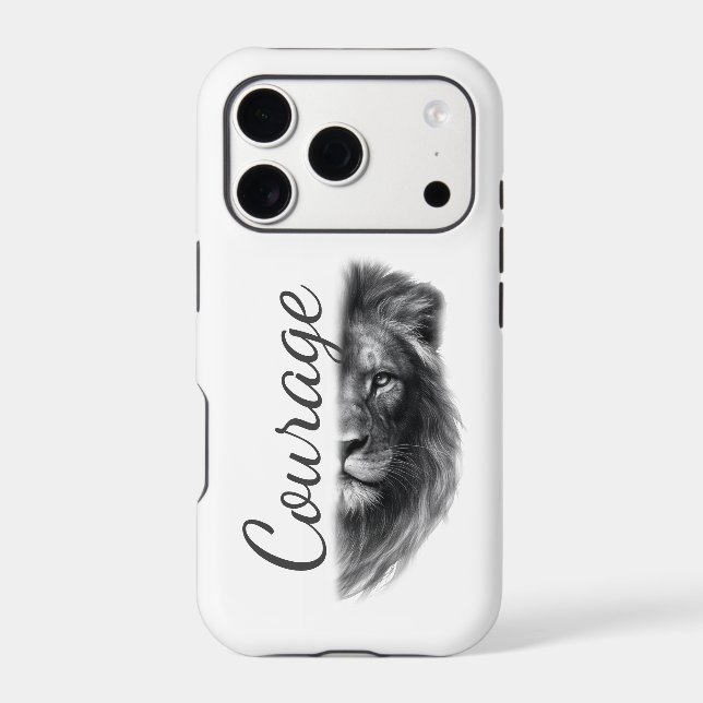 Courage Lion Artistic Minimal- (Verso)