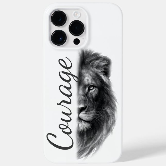 Courage Lion Artistic Minimal- Case-Mate iPhone Case (Back)