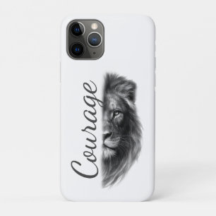 Courage Lion Artistic Minimal- iPhone 11 Pro Case