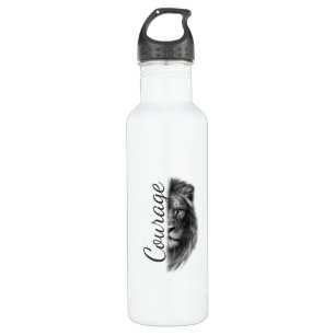 Courage Lion Artistic Minimal Tee-Thermal Tumbler 710 Ml Water Bottle