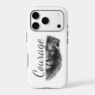 Courage Lion Artistique Minimal-