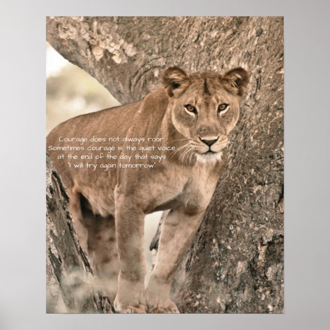 Courage motivational poster (Front)