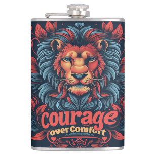 Courage over Comfort Hip Flask
