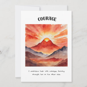 Courage Positive Affirmation Card