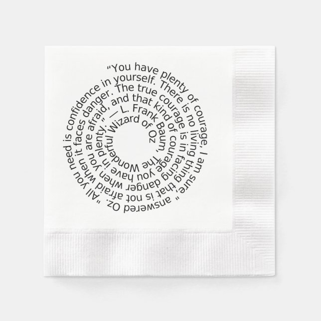 courage quote cocktail napkins (Front)