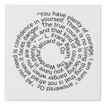 Courage quote wrapped canvas print