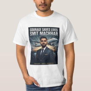 Courage Saves Lives – Captain Smit Machchhar Tribu T-Shirt