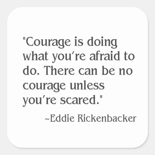 courage square sticker (Front)
