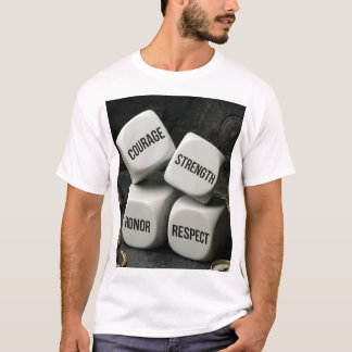 Courage Strength Honour Respect Dice Spartan Warri T-Shirt