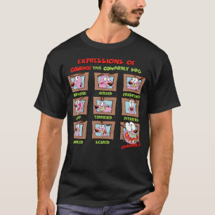 Courage The Cowardly Dog Courage Expressions Box U T-Shirt