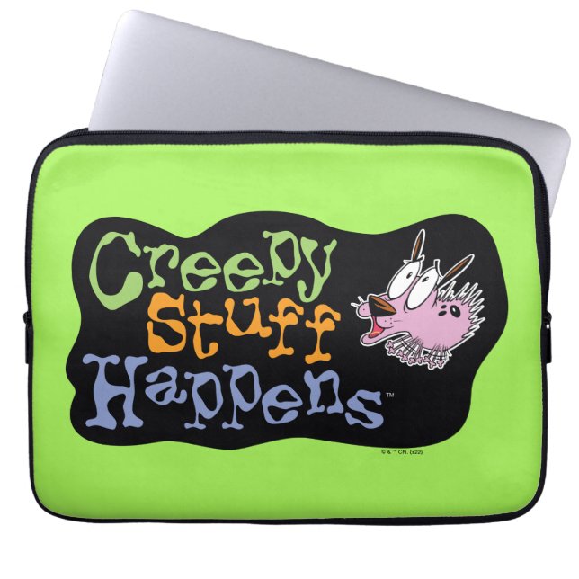 Courage the Cowardly Dog | Creepy Stuff Happens Laptop Sleeve (Front)