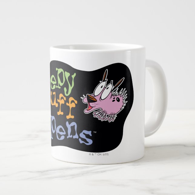 Courage the Cowardly Dog | Creepy Stuff Happens Large Coffee Mug (Front Right)