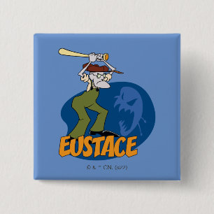 Courage the Cowardly Dog   Eustace Graphic 2 Inch Square Button