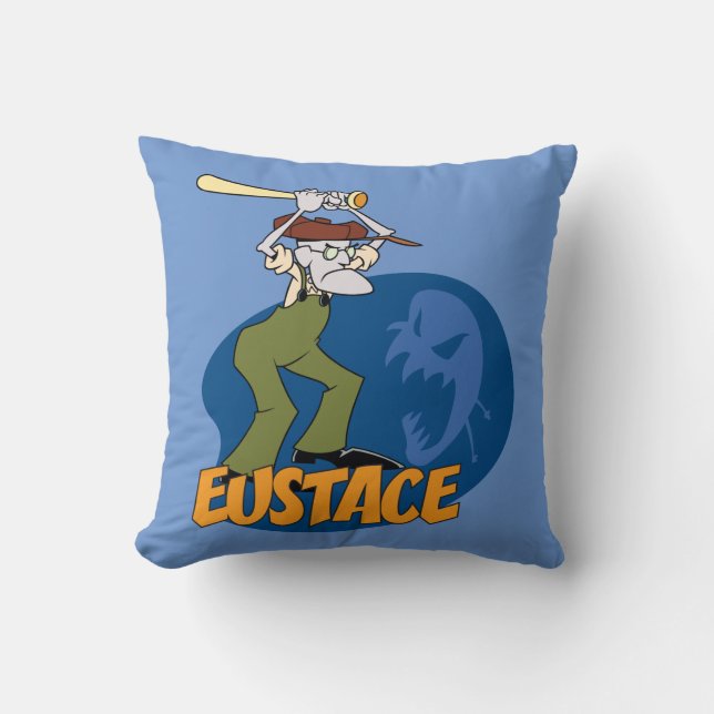 Courage the Cowardly Dog | Eustace Graphic Throw Pillow (Front)