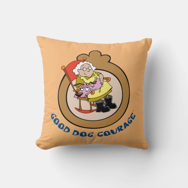 Courage the Cowardly Dog | Good Dog Courage Throw Pillow (Front)