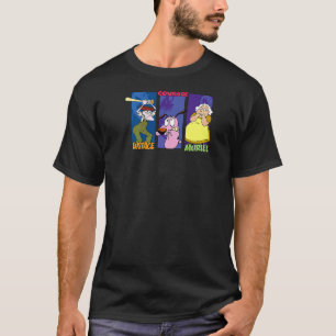 Courage The Cowardly Dog Group Panels T-Shirt