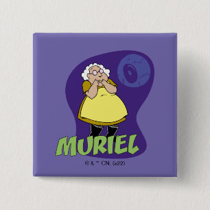 Courage the Cowardly Dog   Muriel Graphic 2 Inch Square Button