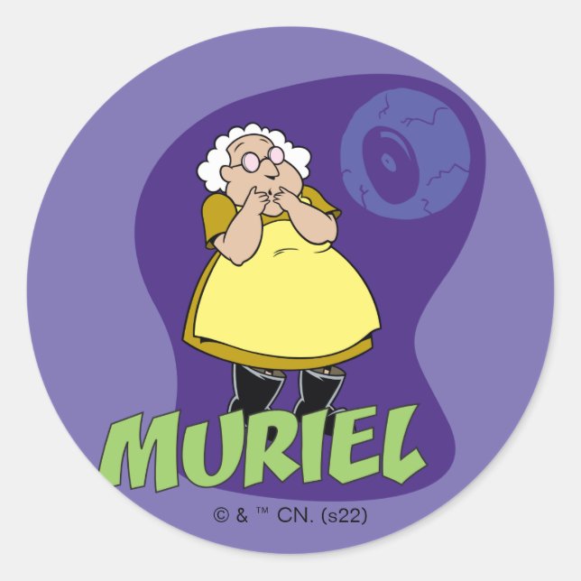 Courage the Cowardly Dog | Muriel Graphic Classic Round Sticker (Front)