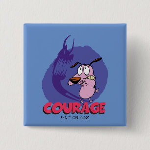 Courage the Cowardly Dog   Shadow Graphic 2 Inch Square Button