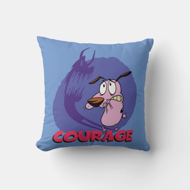 Courage the Cowardly Dog | Shadow Graphic Throw Pillow (Front)