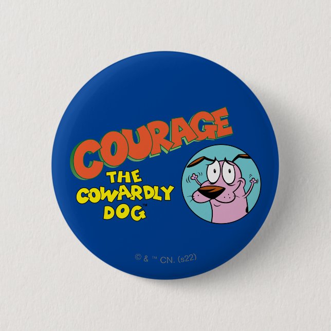 Courage the Cowardly Dog | Show Logo 2 Inch Round Button (Front)