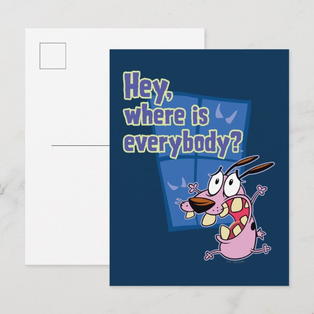 Courage the Cowardly Dog | Where is everybody? Postcard (Front/Back)