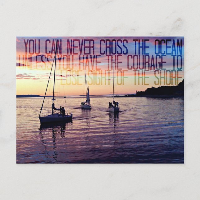 Courage To Leave The Shore Postcard (Front)